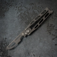 Автоматический нож бабочка Artisan Kinetic-Tool Black, сталь 8Cr купить в 